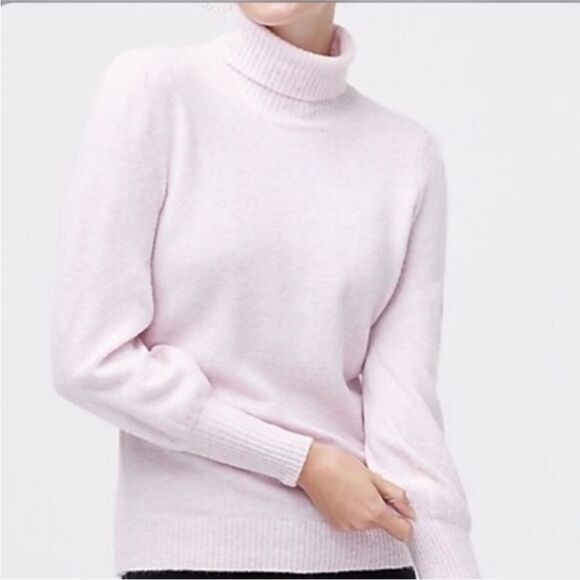 J.Crew Puff-sleeve Turtleneck sweater in extra-soft yarn - Picture 1 of 12